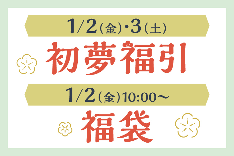 【正月】ハズレなし!初夢福引/福袋