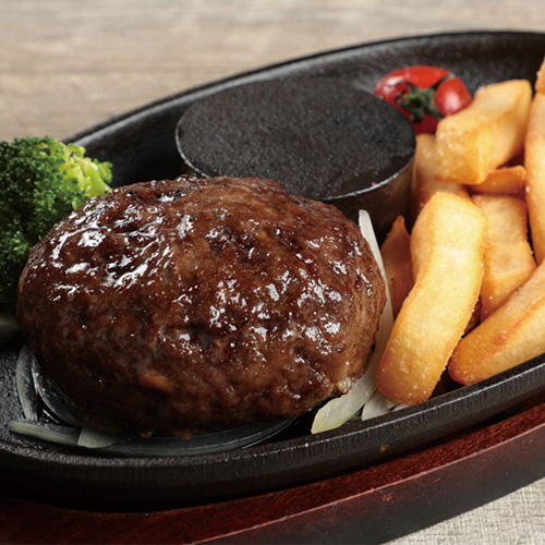 【ビーフ100％使用！】ハンバーグの炭火焼