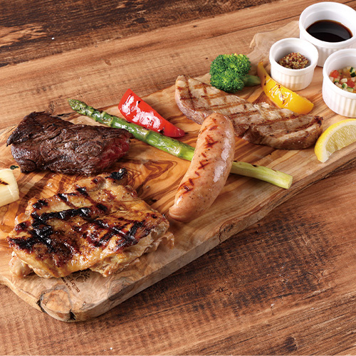 【バベルの看板メニュー】炭火焼ミートプラッター